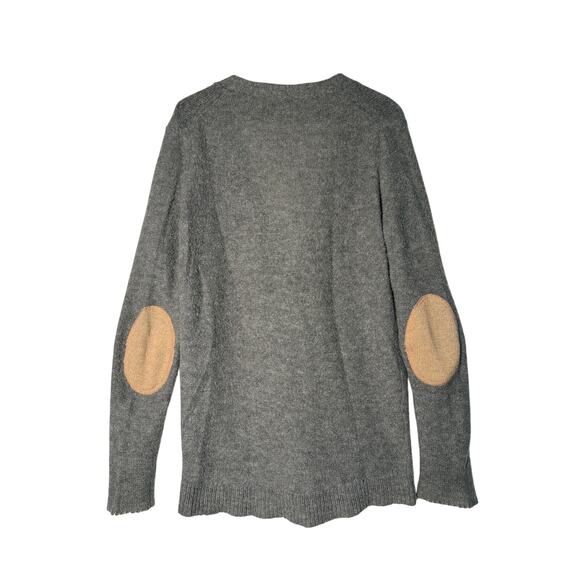 Gap Cardigan Sweater Wmns Gray XS Wool Elbow Patch "Not your Grandpa's Sweater" - Picture 3 of 6
